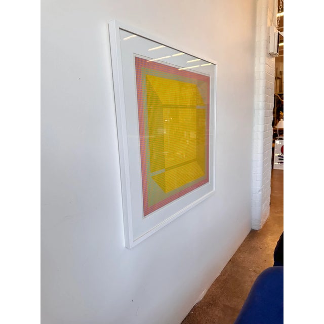 Modern Signed and Framed Julian Stanczak Op Art Serigraph Circa 1971 For Sale - Image 3 of 10
