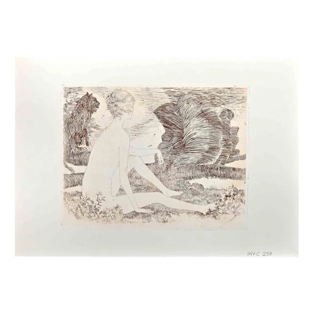 Leo Guida, Nude of Woman, Etching, 1971 For Sale