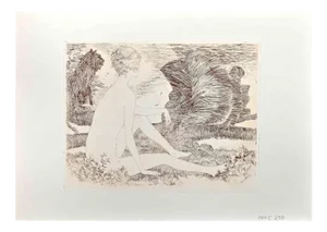 Leo Guida, Nude of Woman, Etching, 1971