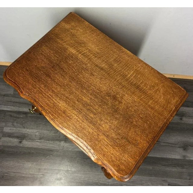 Vintage French Louis Style Oak Nightstands, Set of 2 For Sale - Image 12 of 13