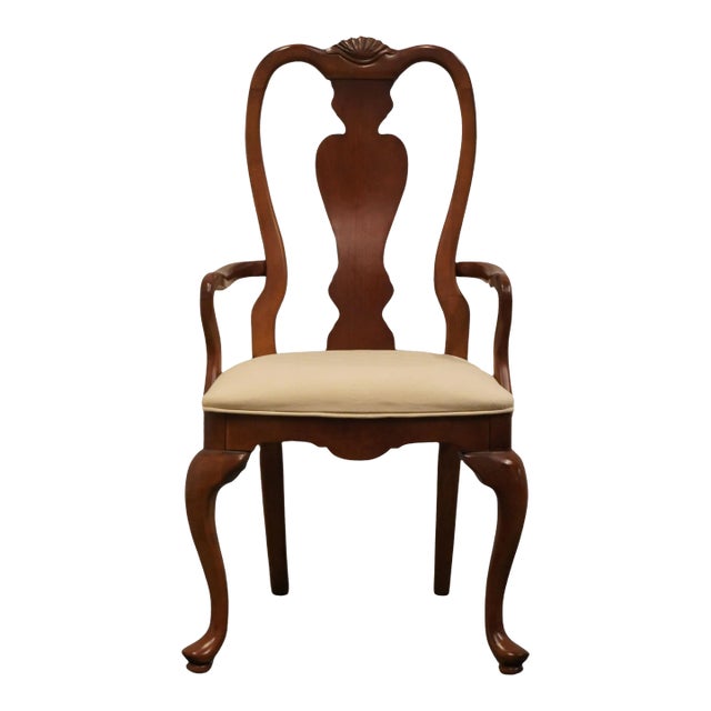 Stanley Furniture American Craftsman Traditional Style Solid Cherry Splat Back Dining Arm Chair 0511-70 For Sale