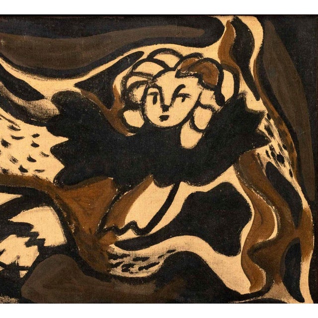 Contemporary Walter Gaudnek "The Creation of Eve" Oil, 1963 For Sale - Image 3 of 8
