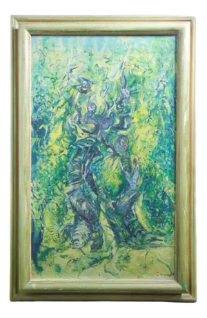 Large Abstract Painting, 1969, Oil on Canvas, Framed