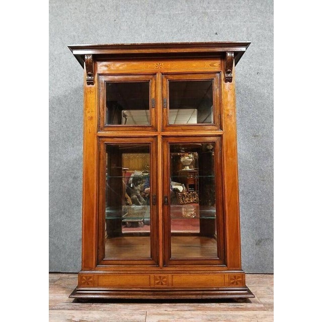 Napoleon III Stamped Bookcase in Wood For Sale - Image 3 of 6