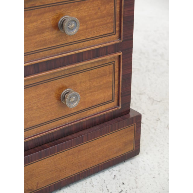 Brown Traditional Maitland Smith Satinwood Inlaid Occasional Cabinet For Sale - Image 8 of 11