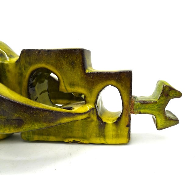 Mid-Century Italian Cubist Ceramic Fish Sculpture, 1960s For Sale - Image 11 of 16