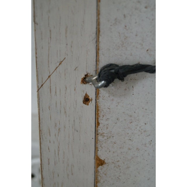 Wood Vintage Cerused Oak Frame Leaded Glass Mirror For Sale - Image 7 of 10