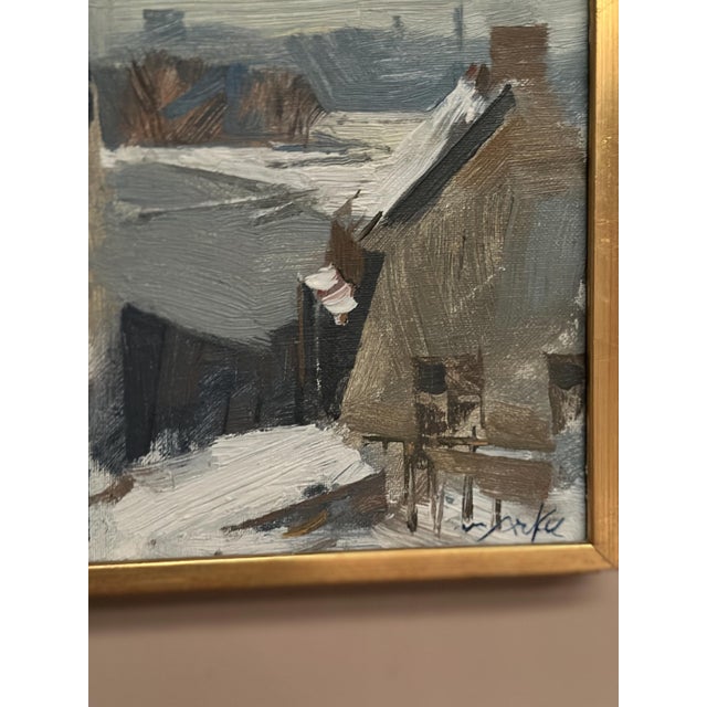Adrian Van Arkel, Rooftops, 1960s, Oil on Canvas, Framed For Sale - Image 8 of 13