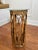 Camel Hollywood Regency Burnt Bamboo Hexagon Glass Top Drink Accent Table For Sale - Image 8 of 11