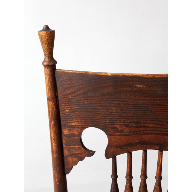 Antique Eastlake Victorian Side Chair With Leather Seat For Sale - Image 14 of 17