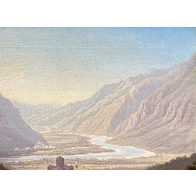 Unkown, Vaduz in Liechtenstein, 1800s, Oil on Canvas For Sale - Image 5 of 10