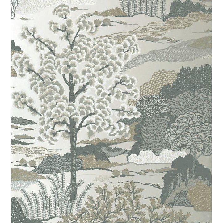 Daintree Wallpaper Light Gray Chairish