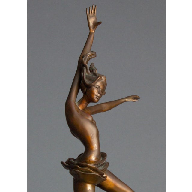 Late 20th Century Bronze Sculpture of Dancer "Ariel" For Sale - Image 4 of 12