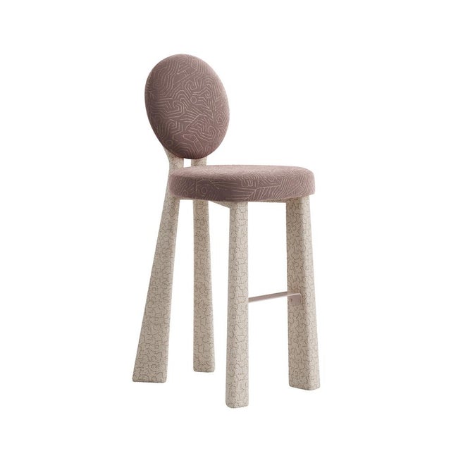 Textile Mary II Bar Chair by Ottiu For Sale - Image 7 of 7