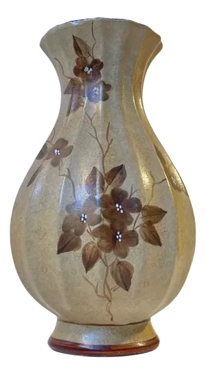 Art Deco Handprinted Earthenware Vase by Knabstrup, 1930s