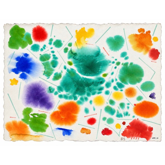 Museum Abstract Expressionist Artist James McCray, Painting for Sale #5, Dated ‘85, Signed 22.25” X 31” For Sale - Image 9 of 9