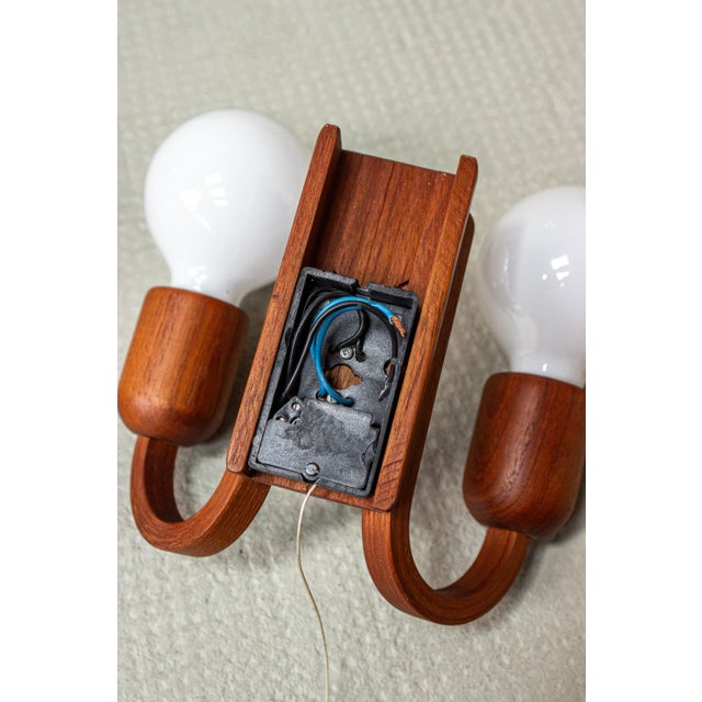 Mid-Century Danish Teak Wall Light from Domus, 1960s For Sale - Image 12 of 16