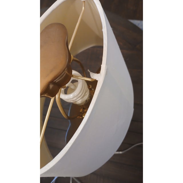 2010s Roger Thomas Collection by Studio a Table Lamp — Gold Leaf Resin Body With Lucite Base For Sale - Image 5 of 8