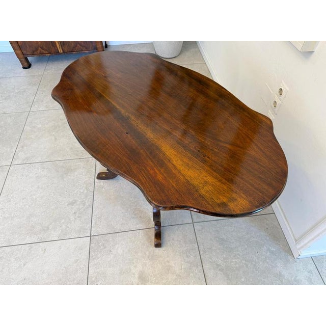 Late Biedermeier Coffee or Side Table in Walnut For Sale - Image 5 of 16