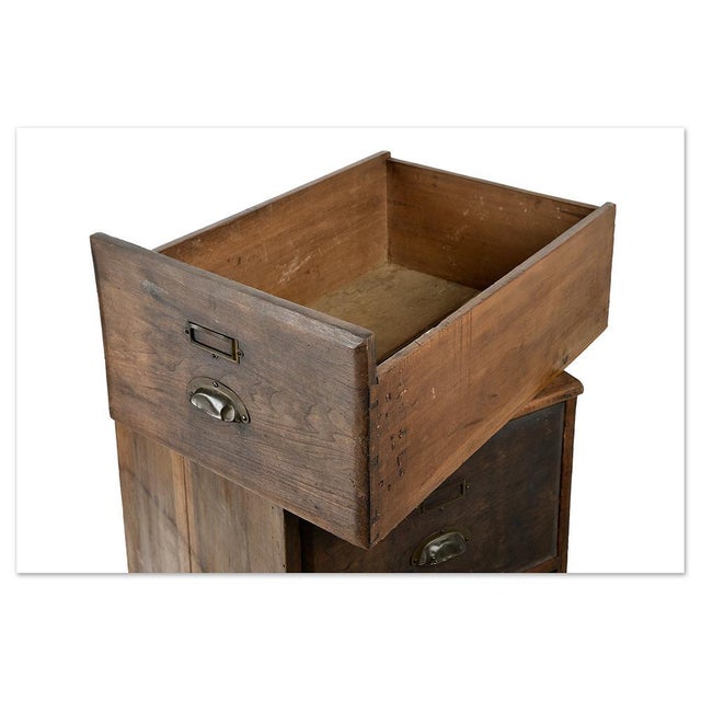 Wood Storage Column with 4 Drawers For Sale - Image 3 of 7