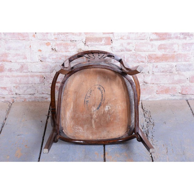 Art Deco Beech Armchair from Fischel, Slovakia, 1900s For Sale - Image 10 of 11