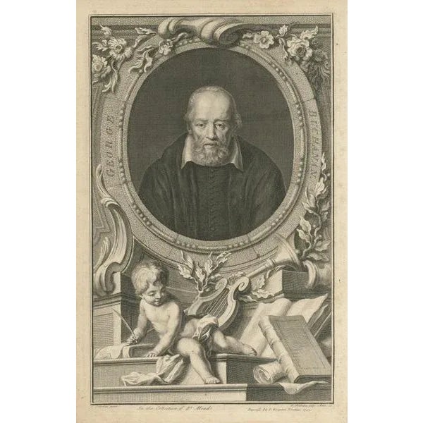 Jacobus Houbraken, Portrait of George Buchanan, Scottish Historian and Humanist Scholar, Print For Sale - Image 3 of 6