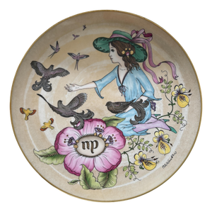 Virgo Zodiac Sign Plate in Porcelain by Ole Winther for Hutschenreuther, 1979