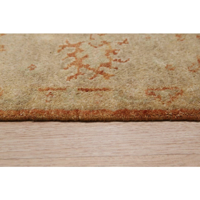 10x14 Rust Gold Oushak Style Allover Hand-Knotted Wool Rug For Sale - Image 4 of 4