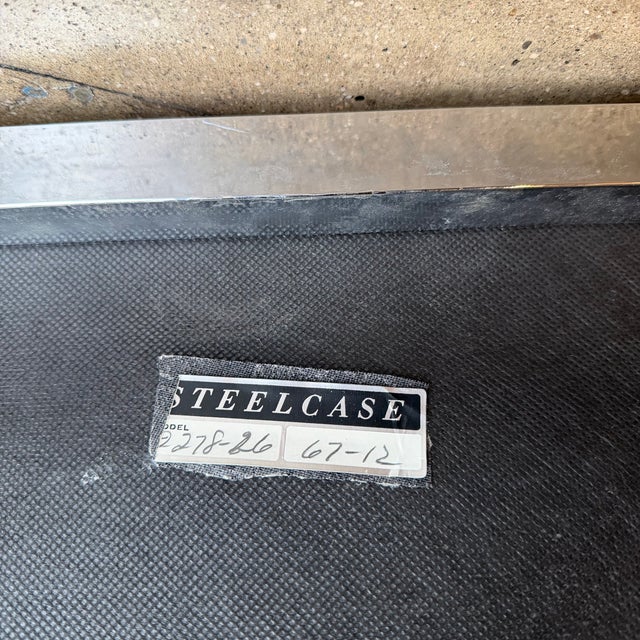 Original 1960's Steelcase Upholstered Armchair For Sale - Image 9 of 9