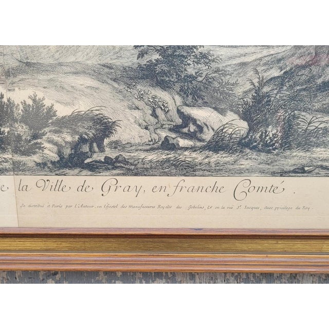 View of Gray Franche Comté, 1700s, Engraving, Framed For Sale - Image 12 of 17