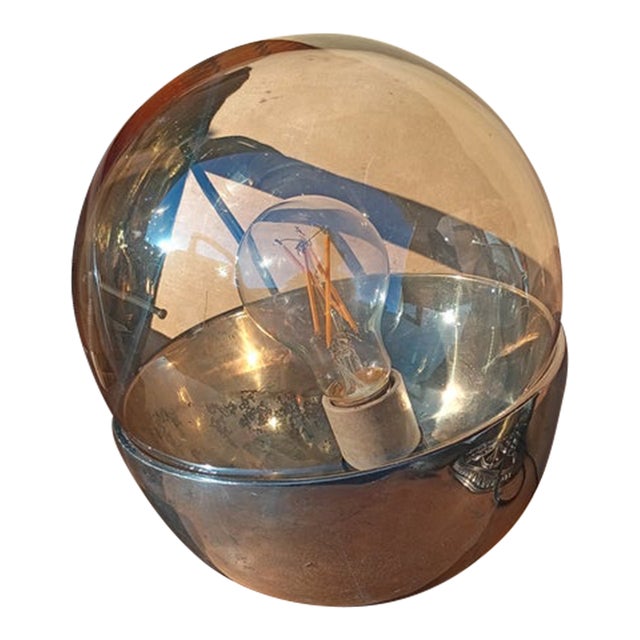 Custom Made Amber Glass Table Lamp in Style of Sarffati For Sale