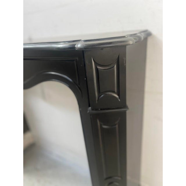 Louis XV Style Pompadour Fireplace with Speckled Black Marble For Sale - Image 10 of 15