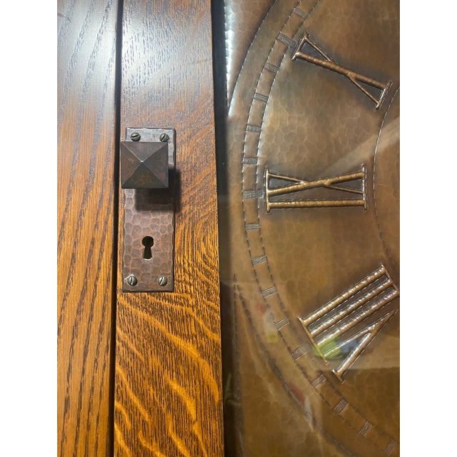 Wood 1990s Stickley Grove Park Inn Mission Clock, #49 of Only 50 Built. For Sale - Image 7 of 12