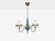 1940s Swedish Modern, Pendant Light, Blue Lacquered Wood, Glass, Brass For Sale In New York - Image 6 of 12