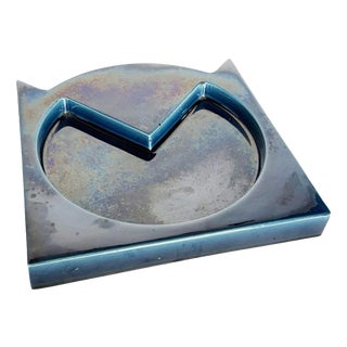 Blue Ceramic Ashtray, France, 1970s For Sale