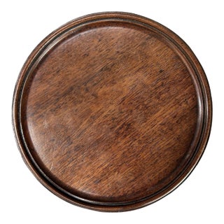 Antique Early 19th Century English George III Mahogany Wine Coaster or Waiter Tray For Sale