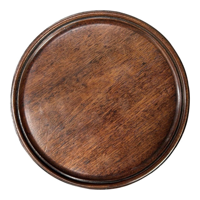Antique Early 19th Century English George III Mahogany Wine Coaster or Waiter Tray For Sale