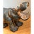 Coffee Vintage Boho Slab Built Ceramic Hippo For Sale - Image 8 of 12
