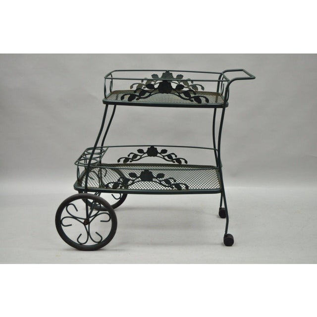 Meadowcraft Dogwood Green Wrought Iron Tea Cart Rolling ... (640 x 640 Pixel)