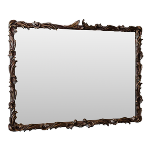 Vintage 1950s Ornate Gold Baroque Style Wall Mirror Attr. Howard Elliot