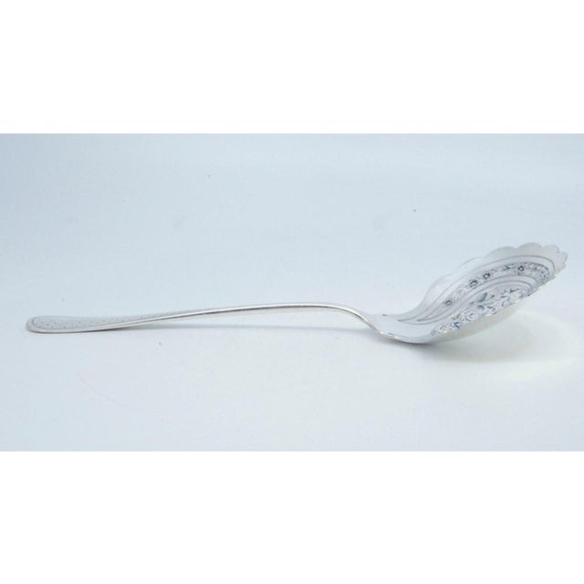 Silver Sauce Spoon with Floral Motifs For Sale - Image 4 of 10