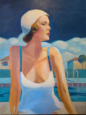 Lifeguard on Duty II 30x40" Oil on Canvas