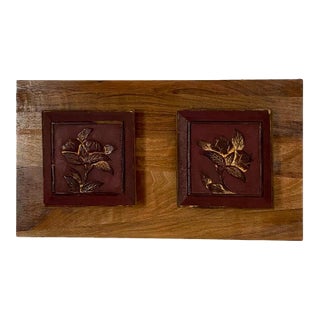 Antique 1920s Chinese Carved Giltwood Wall Panel – Architectural Fragment For Sale