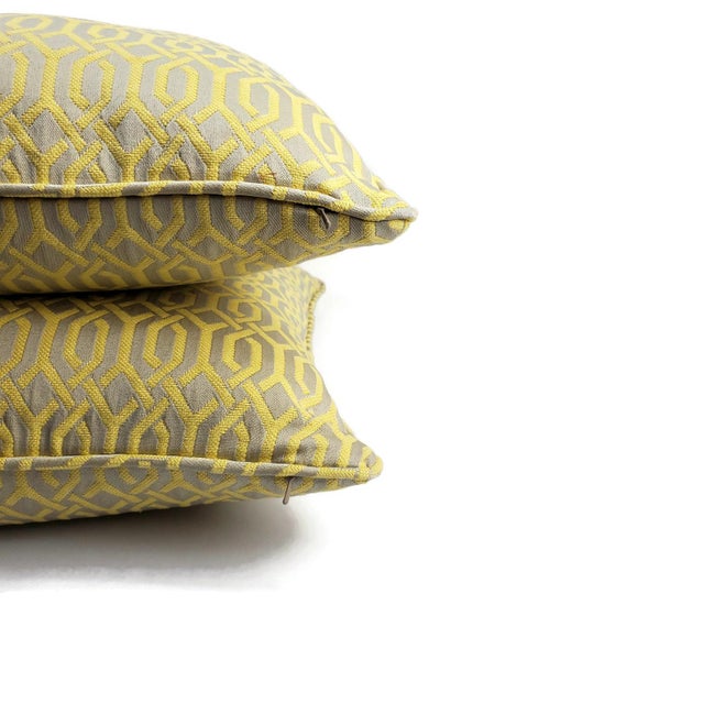 Not Yet Made - Made To Order Pindler Lea in Maize With Self-Welt Lumbar Pillow Cover For Sale - Image 5 of 7