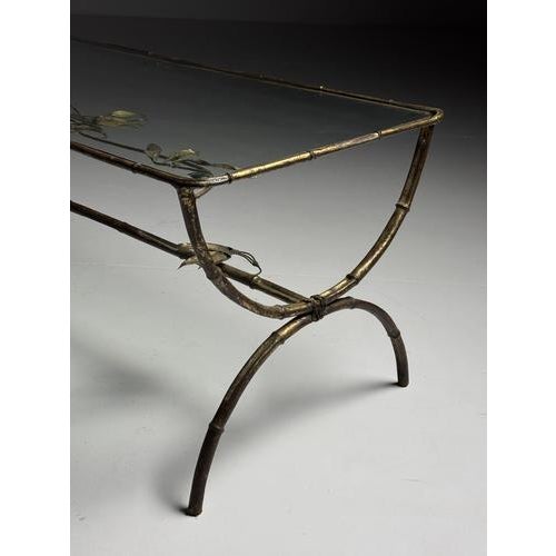 Faux Bamboo Metal Coffee Table For Sale - Image 11 of 12