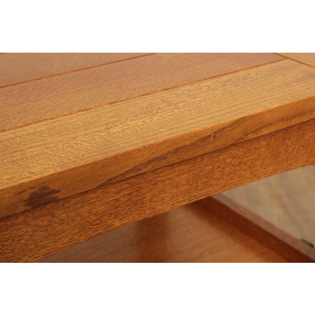 1990s Stickley Mission Collection Oak Butterfly Top End Table Chairish