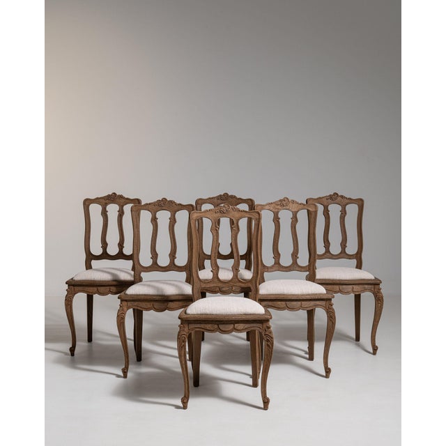 19th Century France Louis XV Cream Wood Dining Chair For Sale - Image 4 of 11