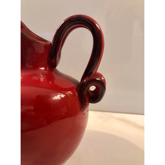 Ceramic 1970s Small Italian Red Ceramic Pitcher For Sale - Image 7 of 8