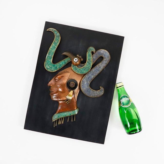 Mid-Century Modern 1960s Los Castillo Mayan Wall Mounted Frame For Sale - Image 3 of 5