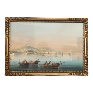 View of the Gulf of Naples, 19th Century Artist